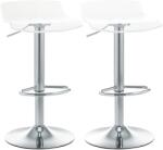 HOMCOM Scaune Bar 2 piese cu Înălțime Reglabilă, Șezut Rotativ și Suport pentru Picioare, 39x39x67-87 cm, Transparent | Aosom Romania (835-622)