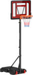 HOMCOM Suport de basket cu roți, Coș de basket reglabil, independent, Plastic, Oțel, 75L x 83L x 205-261H cm | Aosom Romania (A61-023)