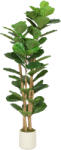 HOMCOM Plantă Artificială Ficus Lyrata 150 cm - Verde | Aosom Romania (83C-195V02GN)