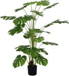HOMCOM Monstera Deliciosa Artificiala cu Ghiveci, Planta Artificiala pentru Interior si Exterior pentru Decorarea Camerei de Zi de Acasa, 180cm (830-800V01GN)