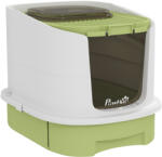 PawHut Litieră pentru Pisici Închisă cu 2 Uși, Tavă și Deodorizant, Verde | Aosom Romania (D31-102V00GN)