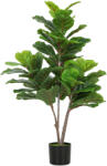 HOMCOM Fig Violin Artificial 110cm Planta artificiala, Plastica Plante artificiale in ghiveci, Decor moder Conta | Aosom Romania (830-977V00GN)