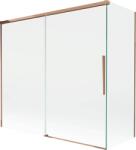 Mexen Rox, kétszárnyú tolóajtós kádparaván 170 + 75 x 150 cm, 8 mm-es átlátszó üveg, rozéarany profil, 8C9-170-075-60-00 (8C9-170-075-60-00)