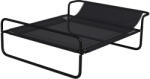 PawHut Pat Ridicat pentru Câini, Pat de Camping pentru Câini și Pisici cu Tetieră, Material Texteline Respirabil, pentru Interior și Exterior, 106 x 81 x 33 cm, Negru | Aosom Romania (D04-273V00BK)
