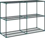 Outsunny Suport Vertical pentru Plante cu 3 Niveluri din Oțel și Plastic, Suport Ghivece pentru Interior și Exterior, Grădină, Balcon, 143x48x100 cm, Verde Închis | Aosom Romania (84H-435V00DG)