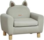 HOMCOM Sillón Infantil Mini Sofá pentru Copii de +3 Ani cu Șezut Căptușit și Brațe Căptușite 61x42x53 cm Maro | Aosom Romania (310-063)