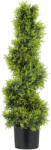 HOMCOM Zypresse Artificială 90 cm, Plantă Artificială în formă de Spirală în Ghiveci, Decorare Modernă | Aosom Romania (830-994V00GN)