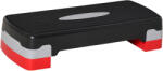 HOMCOM Step Fitness pentru Aerobic, Stepper cu Inaltime Reglabila 10-15 cm pentru Antrenament Acasa sau la Sala de Sport, 68x29cm Negru si Rosu (A90-076RD)