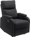 HOMCOM Fotoliu Recliner din In cu Suport Reglabil pentru Picioare, 69x91, 5x103 cm, Negru | Aosom Romania (83B-256V00BK)
