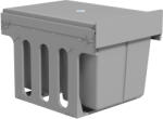 HomCom Cos de Gunoi Extractibil Sub Chiuveta 31L, 3 Recipiente Detasabile, 48x34, 3x35, 1 cm, Gri Deschis | Aosom Romania (851-075V01LG) Cos de gunoi