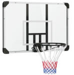 SPORTNOW Coș de baschet mural cu plasă all-season pentru interior și exterior 113x61x73cm alb | Aosom Romania (A61-039V00WT)