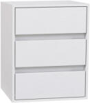 HOMCOM Comodă Modernă pentru Dormitor cu 3 Sertare, 40x30x50, 5 cm, Alb | Aosom Romania (831-938V00WT) Comoda