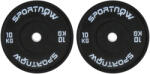 SPORTNOW Set 2 Placi Greutati Olimpice 10 kg Cauciuc pentru Haltere Orificiu 5 cm Acasa Sala | Aosom Romania (A91-310V00BK)