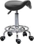 HomCom Scaun de Birou Reglabil, Ergonomic, cu Roti, Captușit cu Spumă, Negru 36.5x37.5x51-66cm | Aosom Romania (503-009BK)
