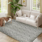 HomCom Covor salon 200 x 140 cm blană scurtă lavabil la maşină hipoalergenic pentru salon, dormitor, birou, gri | Aosom Romania (83C-021V01LG) Covor