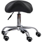 HomCom Scaun Ergonomic pentru Coafură, Reglabil, Tip Șa, Confort Superior, Negru | Aosom Romania (02-0700)