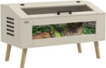 PawHut Terariu pentru reptile, vivarium pentru șerpi 140L cu ferestre din sticlă securizată, capac, 100 x 50 x 60 cm | Aosom Romania (D40-037V01AK)