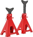 HOMCOM Set de 2 cricuri auto, cricuri de ridicare capacitate 6 tone, înălțime reglabilă 375-592 mm, boltă de siguranță roșu | Aosom Romania (C20-078V00RD)