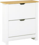 HomCom Dulap Hol, Capacitate 12 Perechi Max, dulap pantofi cu 2 Rafturi Reglabile și Detașabile, 72x26x80 cm, Alb | Aosom Romania (837-062WT) Pantofar