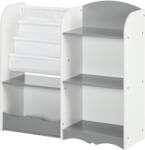 ZONEKIZ Raft pentru jucării pentru copii Mobilier dormitor din lemn, mobilier pentru sufragerie și creșă, 85x26x84cm, gri ZONEKIZ | Aosom Romania (311-060V80GY)