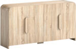 HOMCOM Comodă pentru Bucătărie, Mobilă cu Uși Soft-Close, Colțuri Rotunjite, Rafturi Reglabile, Stil Modern, Comodă pentru Living, Sufragerie, 157, 4x39x82cm, Lemn Natural | Aosom Romania (83B-638V00ND) Bufet