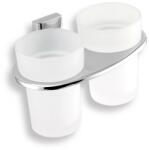 Novaservis - Dupla fogkefe tartó, üvegpaszta Metalia 12 króm, 0257.0 (0257.0)