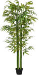 HOMCOM Plantă Artificială de Bambus, 180 cm, Realistă, cu Ghiveci Decorativ pentru Living și Dormitor, Verde | Aosom Romania (830-682V00GN)