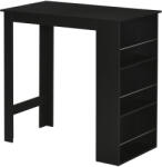 HOMCOM Masă de Bucătărie cu 3 rafturi, 112x57x106 cm, Negru | Aosom Romania (835-390BK)