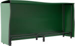 Outsunny Suport pentru Lemne de 0, 6 m³, Reglabil, cu Husă Impermeabilă din PE, din Metal, 200 x 36 x 99 cm, Negru și Verde Închis | Aosom Romania (842-348V01DG)