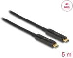 Delock Оптичен видео кабел DeLock, USB-C, 4K 60 Hz, 5m (DELOCK-84090) - xtreme