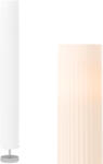 HomCom Lampă lampadaire coloană pe picior modernă lumină tamizată 40 W 14L x 14l x 120H cm oțel inoxidabil alb | Aosom Romania (B31-018V90WT)