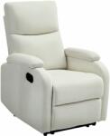 HOMCOM Fotoliu Recliner din In cu Suport Reglabil pentru Picioare, 69x91, 5x103 cm, Alb crem | Aosom Romania (83B-256V00CW)