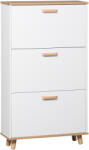 HomCom Mobilier pentru încălțăminte stil scandinav cu 3 uși abatante 70 x 23, 5 x 122 cm alb | Aosom Romania (837-243WT) Pantofar