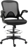 Vinsetto Scaun de Birou cu Înălțime Reglabilă, Brațe Rabatabile și Suport pentru Picioare, 64x60x106-126 cm, Negru | Aosom Romania (921-190) Comoda