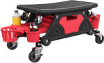HomCom Taburet de atelier mobil 135 kg, taburet de mecanic cu roti rotative 360° cu rafturi, 86x33x33cm, rosu | Aosom Romania (C20-086V00RD)