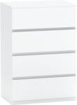 HOMCOM Comodă Sideboard, Comodă cu 4 sertare, 55 cm x 33 cm x 80 cm, Alb | Aosom Romania (831-337V90WT) Comoda
