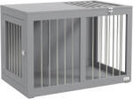 PawHut Cușcă pentru câini Hundebox Cușcă pentru transportul câinilor, 2 uși, blocabile, grilaj din oțel, 80 cm x 50 cm x 56, 5 cm, Gri | Aosom Romania (D02-136V00GY)