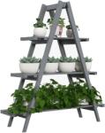 Outsunny Suport de plante din lemn Outsunny , suport pentru ghivece | Aosom Romania (84H-121V00GY)