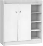 HomCom Dulap pentru pantofi Comoda pentru pantofi Raft, 4 rafturi. 1 dulap, 83 cm x 30 cm x 90 cm, Alb | Aosom Romania (837-623V90WT) Pantofar