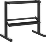 SPORTNOW Suport pentru Gantere pe 2 Niveluri, Organizator Stabil de Depozitare a Greutăților, 94x52.5x82cm, Negru | Aosom Romania (A91-271V00BK)