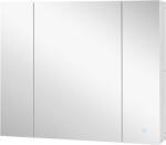 Kleankin Dulap pentru baie cu oglindă Lumini LED Rafturi reglabile și USB Stil modern 90x15x75 cm Alb | Aosom Romania (834-415V80) Comoda