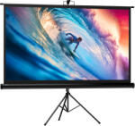 HomCom Ecran de proiecție pliabil de 84" format 16: 9 cu trepied ajustabil, 200x8x118 cm, negru | Aosom Romania (001-019V01BK)