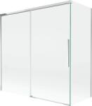 Mexen Rox, kétszárnyú tolóajtós kádparaván 160 + 70 x 150 cm, 8 mm-es átlátszó üveg, króm profil, 8C9-160-070-01-00 (8C9-160-070-01-00)