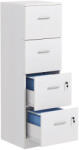 HOMCOM Sertar 4 Încuietoare A4 Alb | Aosom Romania (924-086V80WT) Comoda