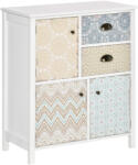 HOMCOM Mobiletto con Cassetti Colorati in Stile Moderno, 68x34x76cm (831-157) Comoda