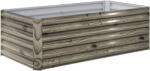 Outsunny Jardinieră mare dreptunghiulară din oțel galvanizat pentru terasă cu bază deschisă 180x90x57, 5 cm Natural | Aosom Romania (84H-482V00LR)