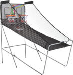 HOMCOM Coș de Baschet cu Panou LED, Pompă, 2 Coșuri, 4 Mingi și 8 Moduri de Joc, 205x110x205 cm, Negru | Aosom Romania (A70-017)