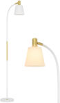 HomCom Lampadar de salon reglabil în înălțime 127-160 cm cu intrerupator, soclu E27, alb | Aosom Romania (B31-534V90WT)