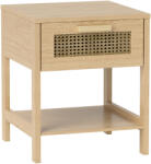 HOMCOM Noptier, Masa de noapte, Masa laterală cu sertar, MDF 40 x 40 x 48, 4 cm | Aosom Romania (831-380V92ND)