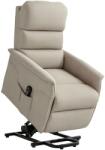 HOMCOM Scaun Electric Rabatabil cu Taburet, Fotoliu Relax cu Telecomandă, Roți și Buzunar, 66x90x96 cm, Bej | Aosom Romania (713-042V90BG)